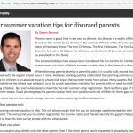 Four summer vacation tips for divorced parents